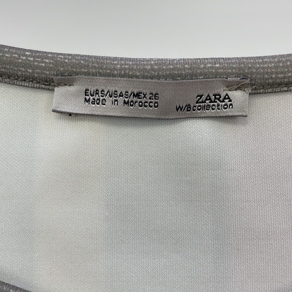 Zara Printed Stripe Top in Scuba fabric w/ Front Pocket - Picture 7 of 13